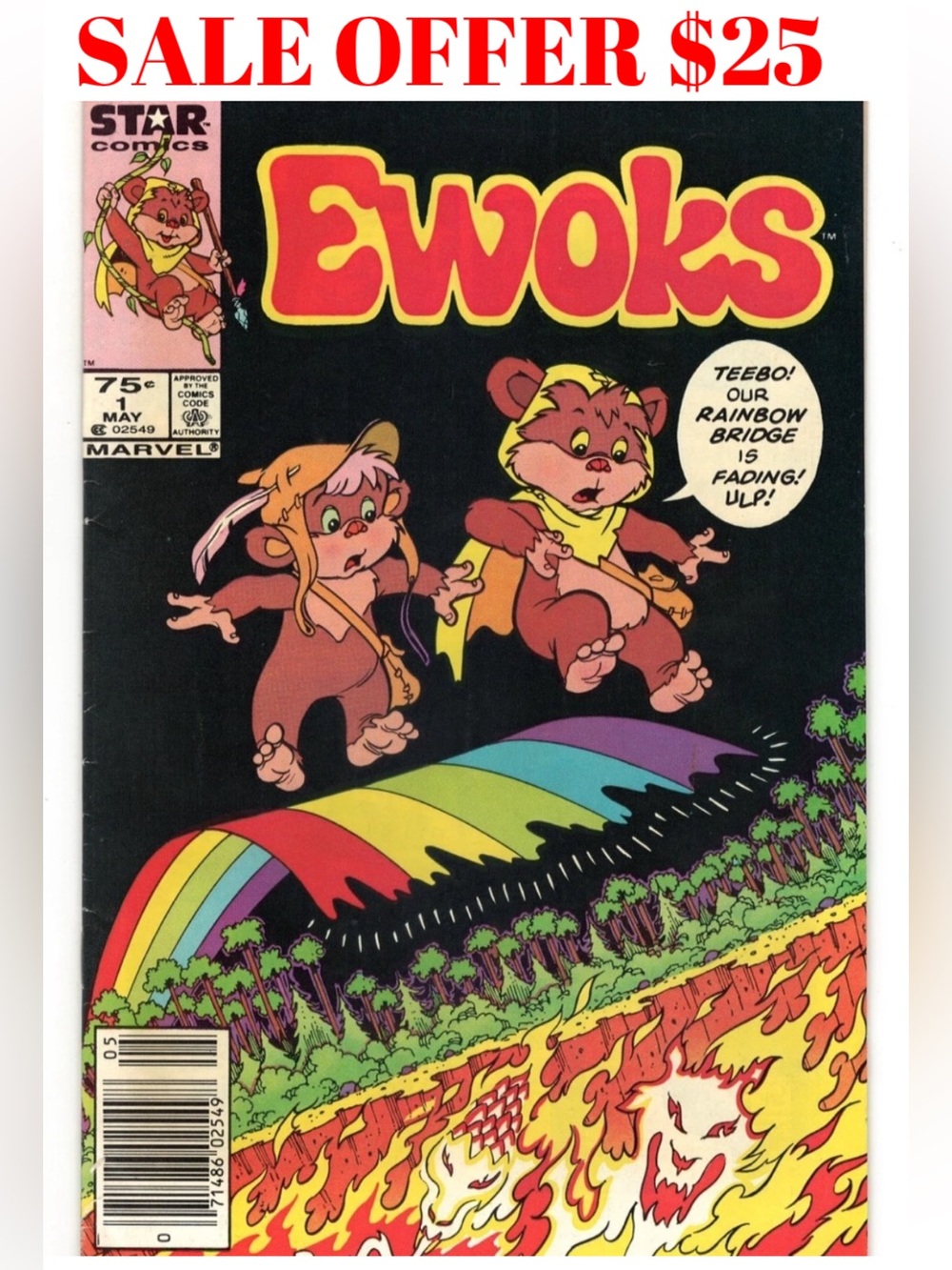 1985 Star Wars 1Ewoks #1 Marvel / Star Comics  Book